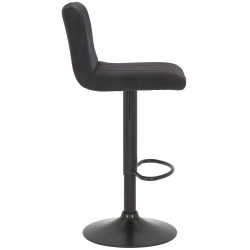 Tabouret de bar en velours Jamie noir