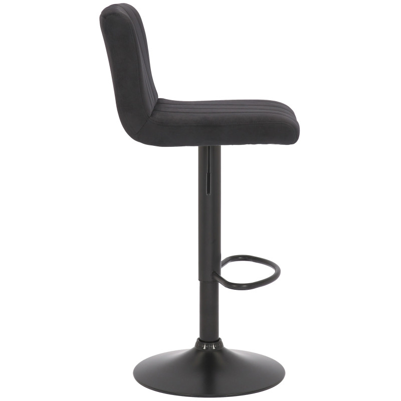 Tabouret de bar en velours Jamie noir