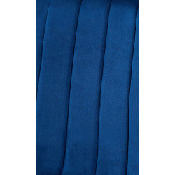 Chaise en velours Dijon bleu