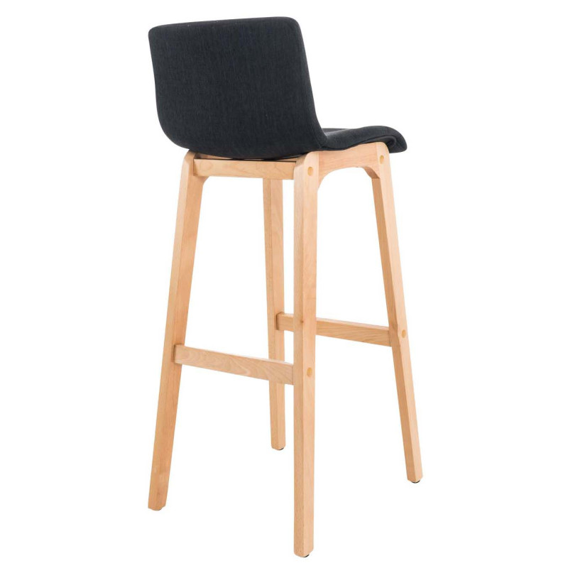Lot de 2 tabourets de bar Hoover tissu Natura noir