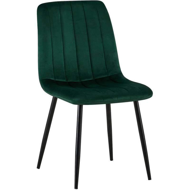 Chaise Dijon en velours vert
