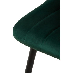 Chaise Dijon en velours vert