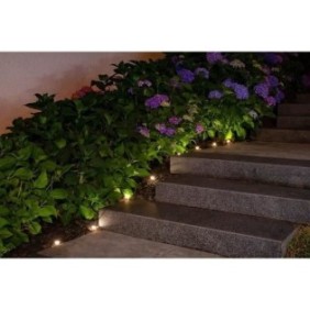 Guirlande solaire balisage éclairante 10 piquets led blanc