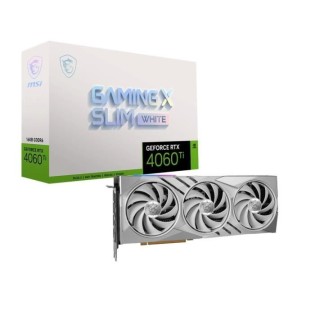 MSI - Carte Graphique - RTX 4060TI GAMING X SLIM WHITE 16G (912-V517-012)