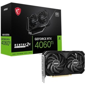 MSI - Nvidia - Carte Graphique - RTX 4060 Ti VENTUS 2X BLACK OC - 8Go