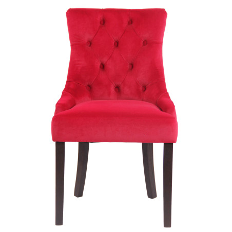 Lot de 4 chaises de salle à manger Aberdeen en velours rouge antique