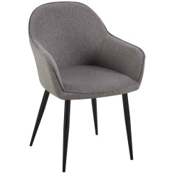 Chaise de salle à manger Boise en tissu gris foncé