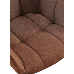 Chaise de salle à manger Roseville en tissu marron