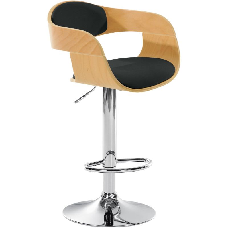Tabouret de bar Kingston C naturel/noir