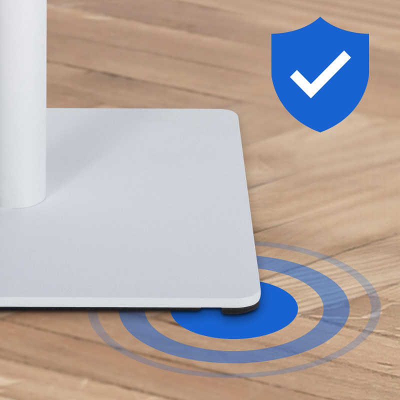 Lot de 2 tabourets de bar en tissu Damaso blanc gris titane