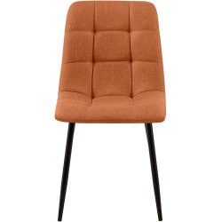 Lot de 2 chaises de salle à manger Tilde en tissu orange