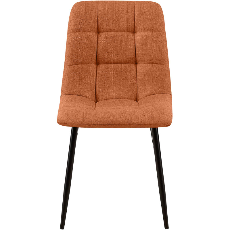 Ensemble de 2 chaises de salle à manger Tilde, tissu, orange