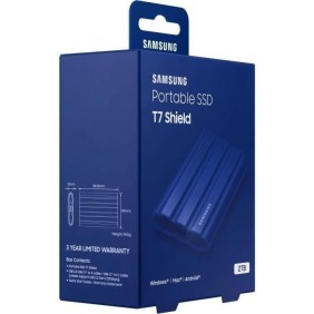 Disque SSD Externe - SAMSUNG - T7 Shield - 2 To - USB 3.2 Gen 2 (USB-C connector) (MU-PE2T0R/EU)