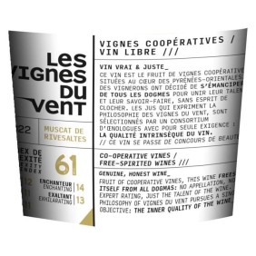 Les Vignes du Vent IC61 Blanc 2022 Muscat de Rivesaltes - Vin Doux Naturel