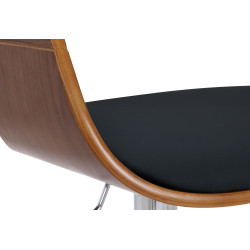 Tabouret de bar Kingston C noyer/noir