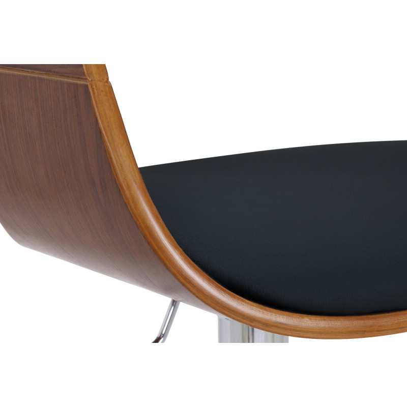 Tabouret de bar Kingston C noyer/noir
