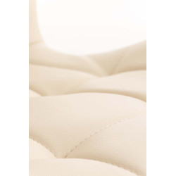 Lot de 4 chaises de salle à manger Elda, similicuir crème