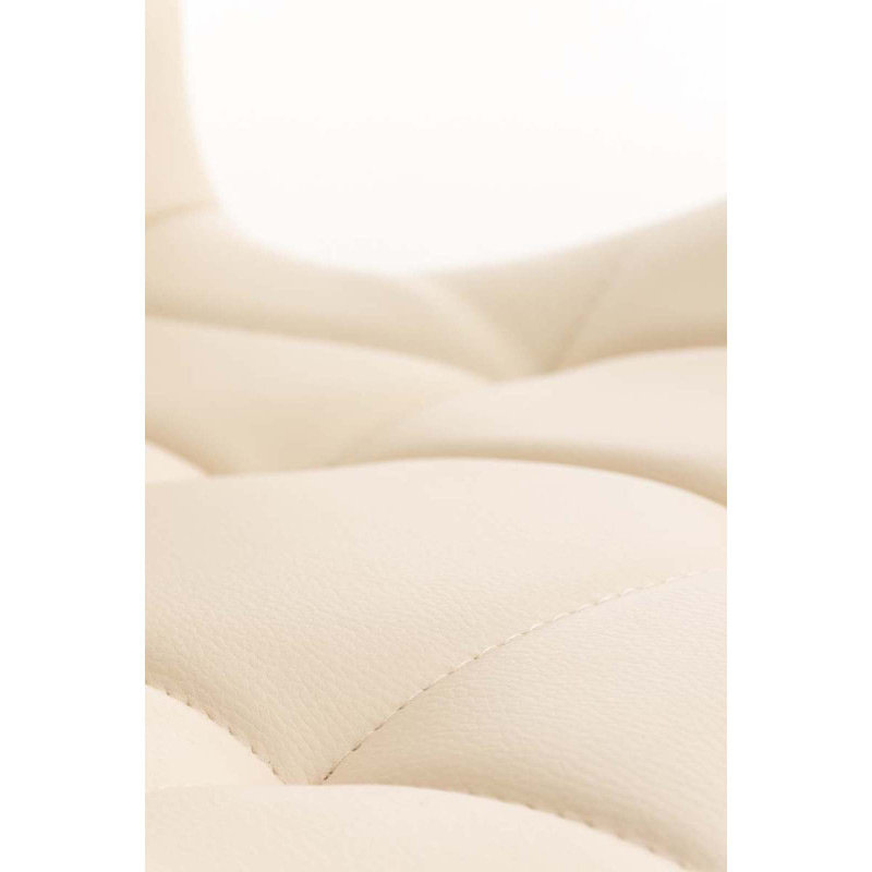 Lot de 4 chaises de salle à manger Elda, similicuir crème