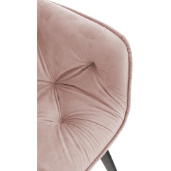 Lot de 4 chaises Tanna en velours rose