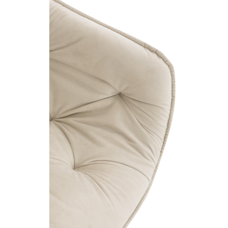 Ensemble de 4 chaises Tanna en velours crème
