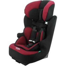 Siege auto ceinturé NANIA RACE I 76-140 cm R129 – de 3 a 10 ans – Tetiere réglable - Base inclinable - Rouge - Fabrication Franç