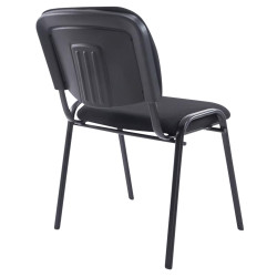 Lot de 4 chaises XL Ken tissu noir