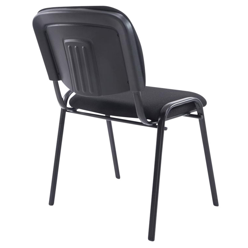 Lot de 4 chaises XL Ken tissu noir