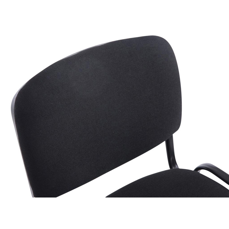 Lot de 4 chaises XL Ken tissu noir