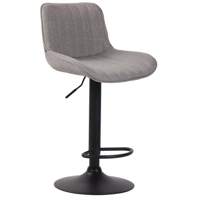 Lot de 2 tabourets de bar Lentini en tissu gris