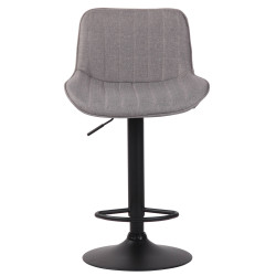 Lot de 2 tabourets de bar Lentini en tissu gris