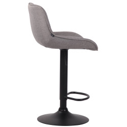 Lot de 2 tabourets de bar Lentini en tissu gris