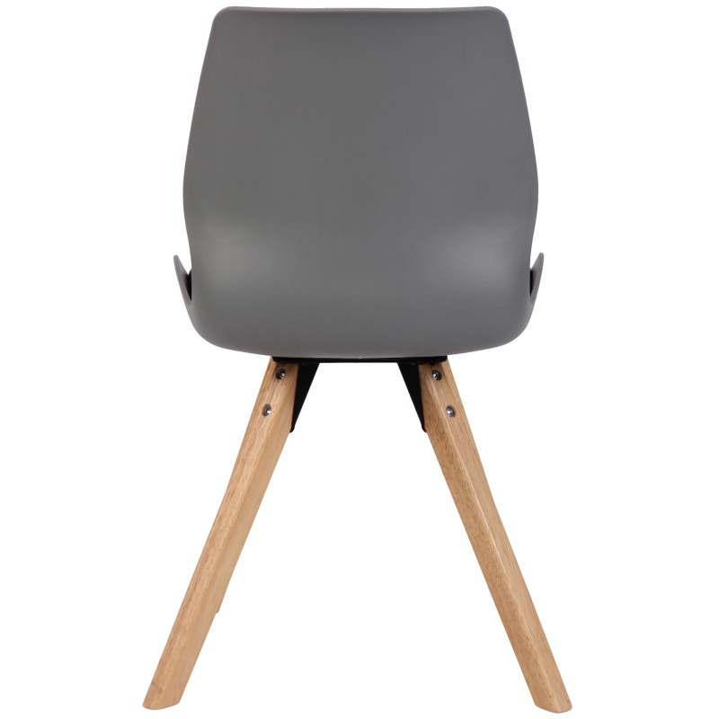 Chaise en plastique Luna grise