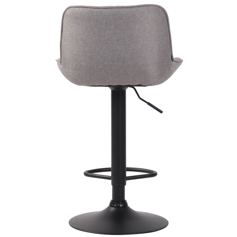 Lot de 2 tabourets de bar Lentini en tissu gris