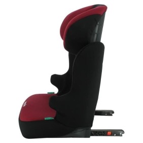 Rehausseur isofix NANIA START I FIX 106-140cm R129 –de 5 a 10 ans– Tetiere réglable – Base inclinable – Rouge -Fabrication