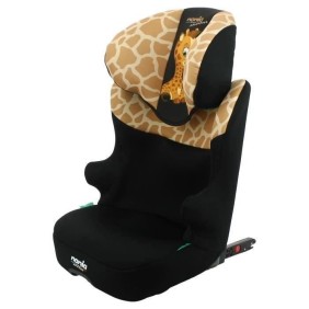 Rehausseur isofix NANIA START I FIX 106-140 cm R129 –de 5 a 10 ans– Tetiere réglable – Base inclinable – Noir -Fabrication