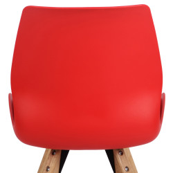 Chaise Luna, en plastique, rouge