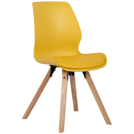 Chaise en plastique Luna jaune