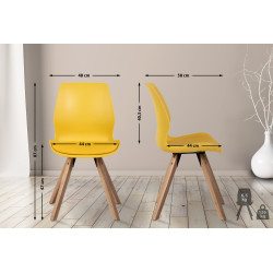 Chaise en plastique Luna jaune