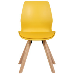 Chaise en plastique Luna jaune