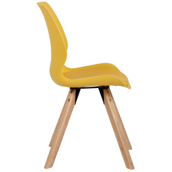 Chaise en plastique Luna jaune