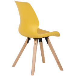 Chaise en plastique Luna jaune