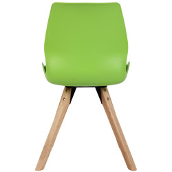 Chaise Luna en plastique vert