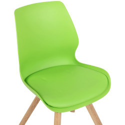 Chaise Luna, plastique vert