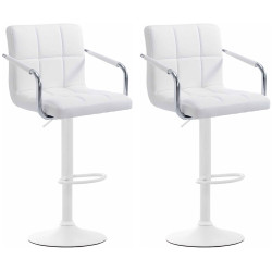 Lot de 2 tabourets de bar Lucy V2 blanc