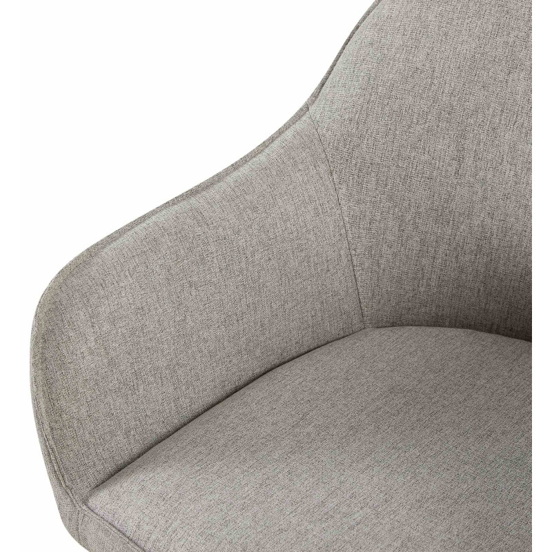 Lot de 2 chaises de salle à manger en tissu Boise gris