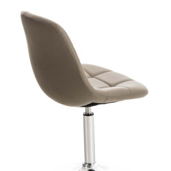 Lot de 2 chaises Emil, simili cuir taupe