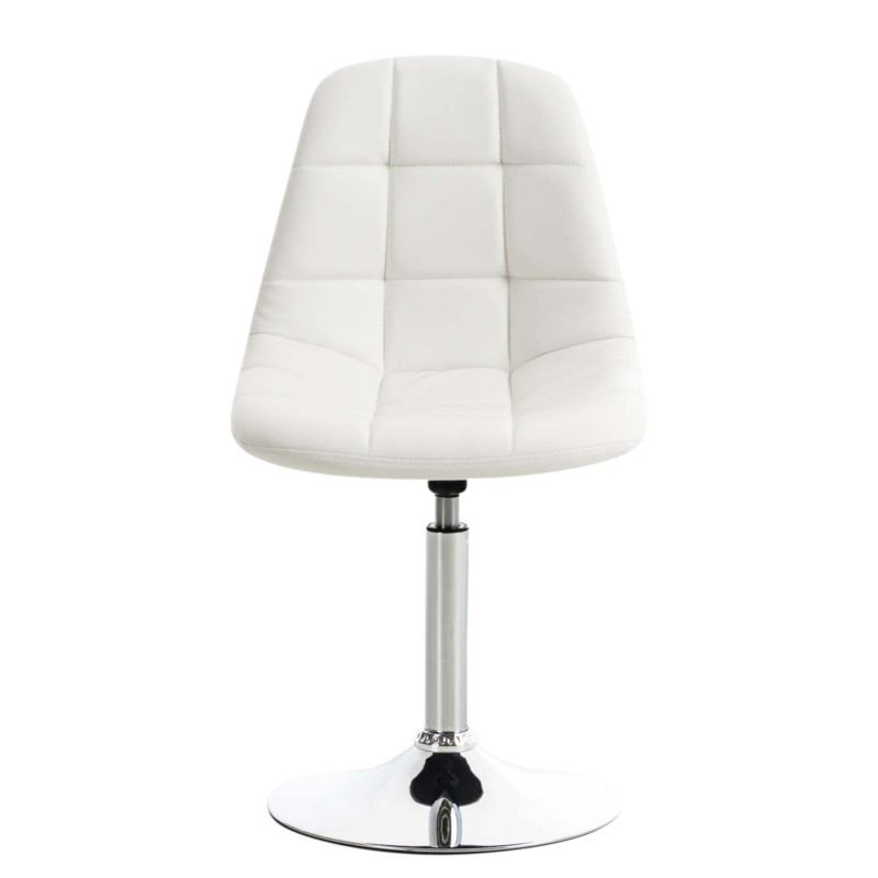 Lot de 2 chaises Emil, simili cuir blanc