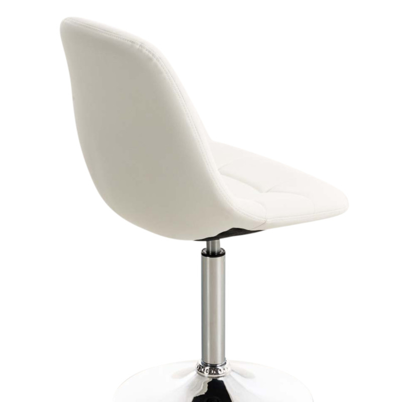 Lot de 2 chaises Emil, simili cuir blanc