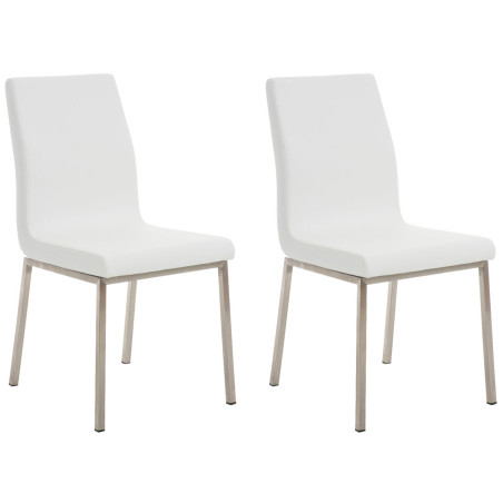 Lot de 2 chaises de salle à manger Colmar blanches