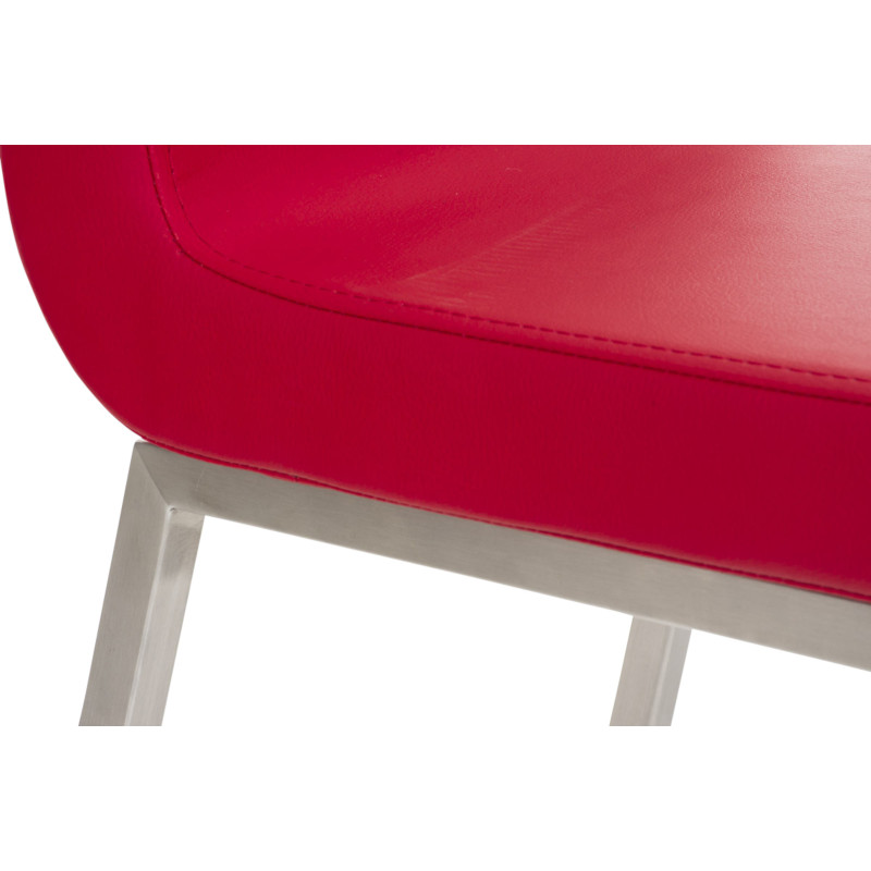 Lot de 2 chaises de salle à manger Colmar rouges